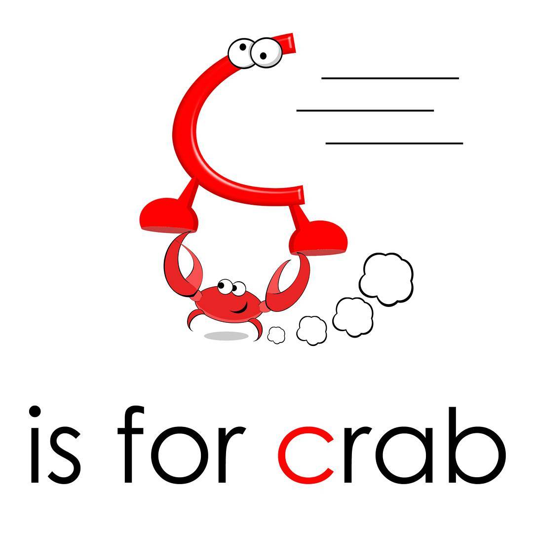C is for crab, ABC picture book