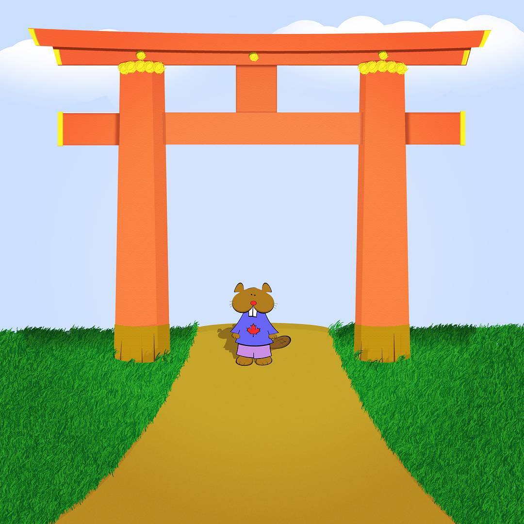 Dave at a torii gate
